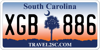 SC license plate XGB886