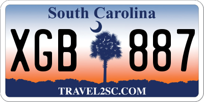 SC license plate XGB887