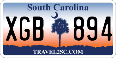 SC license plate XGB894