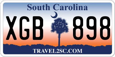 SC license plate XGB898