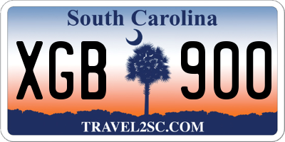 SC license plate XGB900