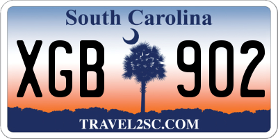SC license plate XGB902