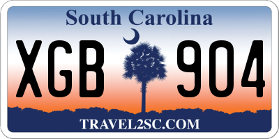 SC license plate XGB904
