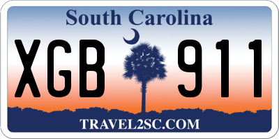 SC license plate XGB911