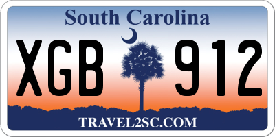 SC license plate XGB912