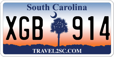 SC license plate XGB914