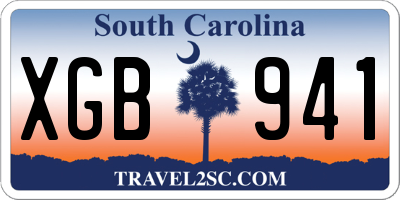 SC license plate XGB941