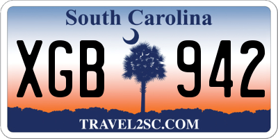 SC license plate XGB942