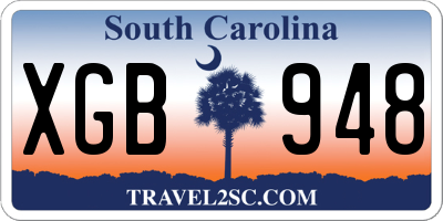 SC license plate XGB948
