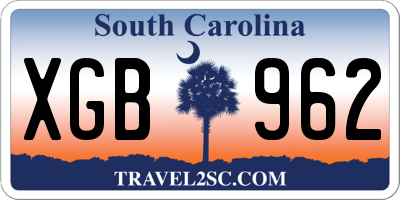 SC license plate XGB962