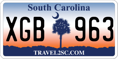 SC license plate XGB963