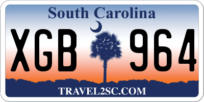 SC license plate XGB964