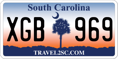SC license plate XGB969