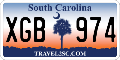 SC license plate XGB974