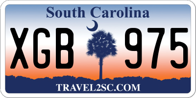 SC license plate XGB975