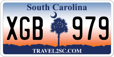 SC license plate XGB979