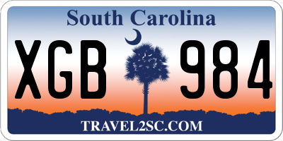 SC license plate XGB984