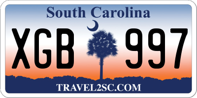SC license plate XGB997