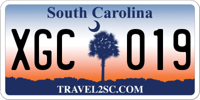SC license plate XGC019