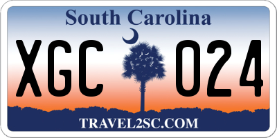 SC license plate XGC024