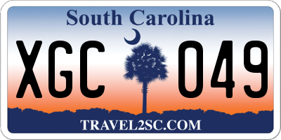 SC license plate XGC049