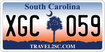 SC license plate XGC059