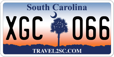 SC license plate XGC066