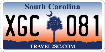 SC license plate XGC081