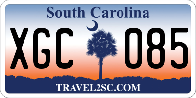 SC license plate XGC085