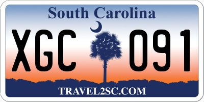 SC license plate XGC091