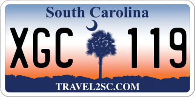 SC license plate XGC119