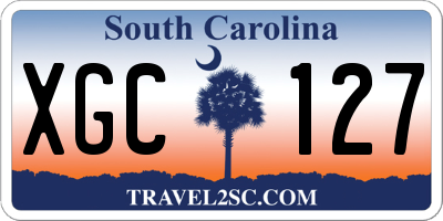 SC license plate XGC127