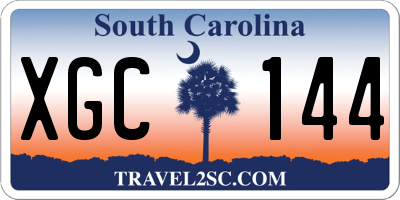 SC license plate XGC144