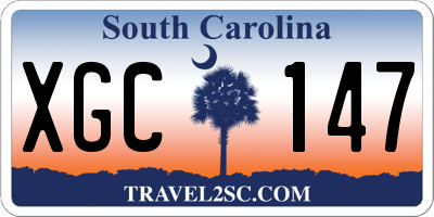 SC license plate XGC147