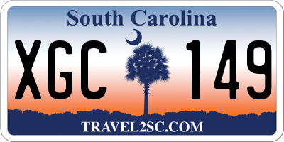 SC license plate XGC149