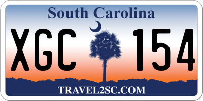 SC license plate XGC154