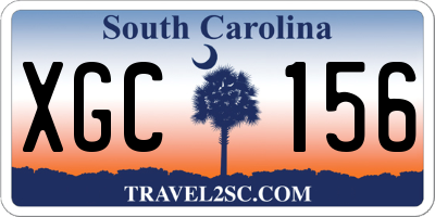 SC license plate XGC156