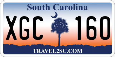 SC license plate XGC160