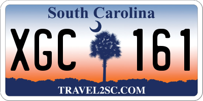 SC license plate XGC161