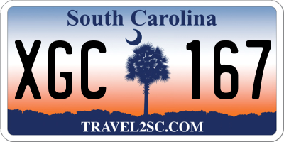 SC license plate XGC167