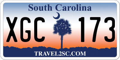 SC license plate XGC173