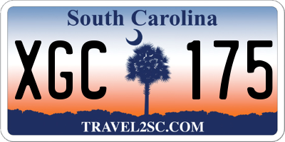 SC license plate XGC175