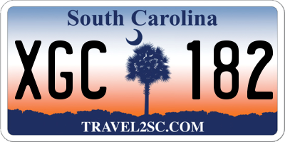SC license plate XGC182