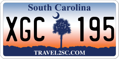SC license plate XGC195