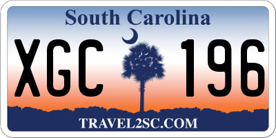 SC license plate XGC196
