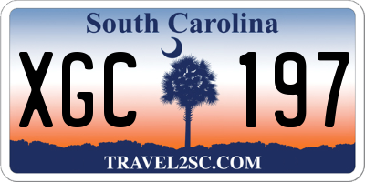 SC license plate XGC197