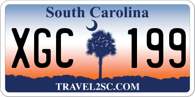 SC license plate XGC199