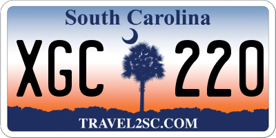 SC license plate XGC220