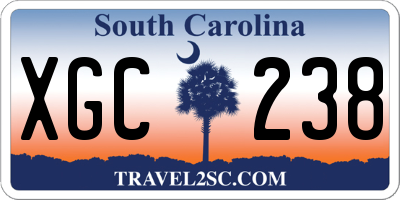 SC license plate XGC238