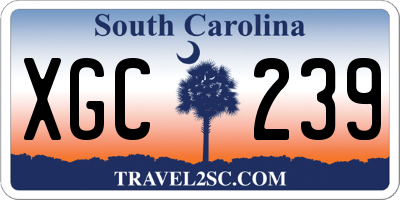 SC license plate XGC239